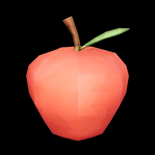 Low Poly 3D Apple Model