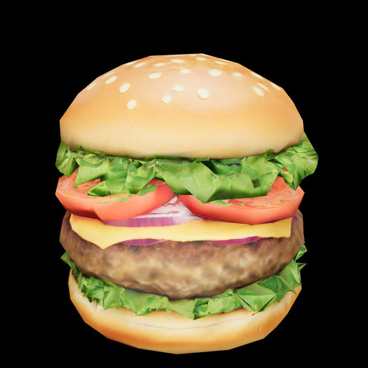 Classic Cheeseburger | High Resolution - Low Poly